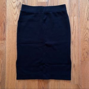 Madewell Cotton Pencil Skirt Black Sz S